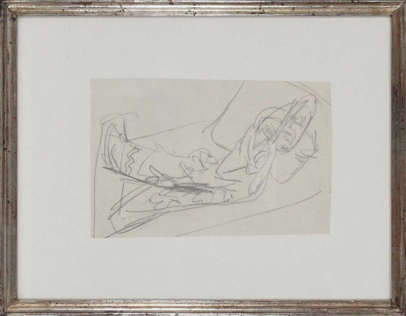 Ernst Ludwig Kirchner - Liegende (Skizze zu dem Gemälde: Olympia) - Cornice