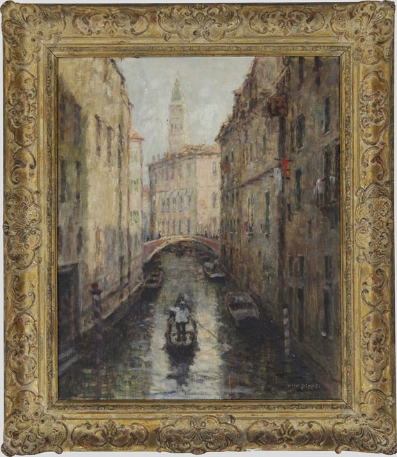 Otto Pippel - Canal in Venedig - Cornice