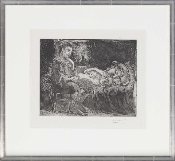 Pablo Picasso - Garçon et dormeuse à la chandelle - Cornice