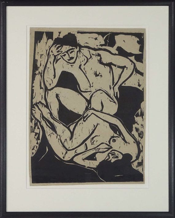 Ernst Ludwig Kirchner - Nacktes Paar auf einem Kanapee - Cornice