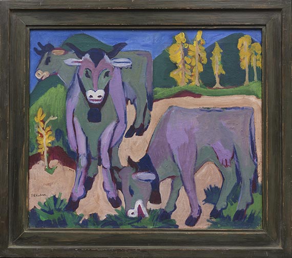 Ernst Ludwig Kirchner - Kühe im Herbst - Cornice