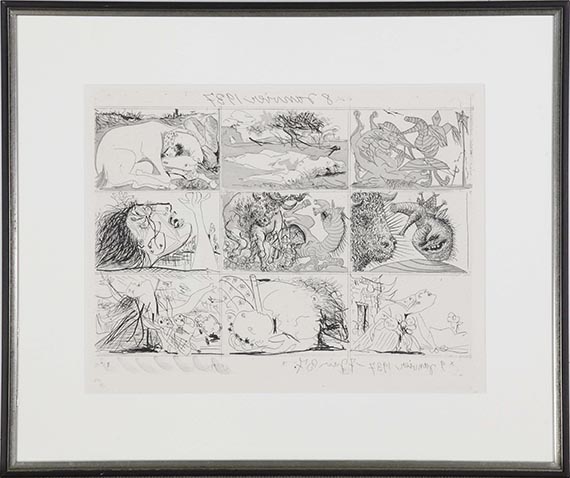 Pablo Picasso - Sueno y mentira de Franco - Planches I et II - Cornice