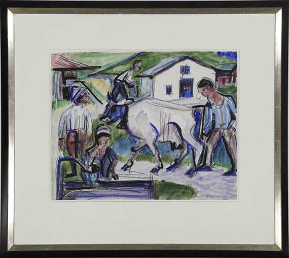 Ernst Ludwig Kirchner - Bauern mit Kuh - Cornice