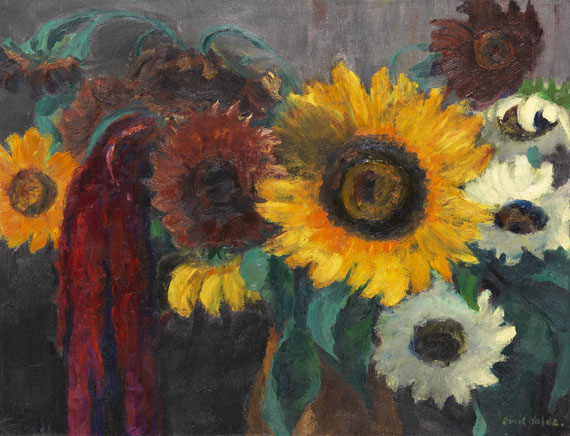 Emil Nolde - Sonnenblumen mit Fuchsschwanz