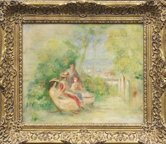 Pierre-Auguste Renoir - Jeunes femmes dans un jardin - Cornice