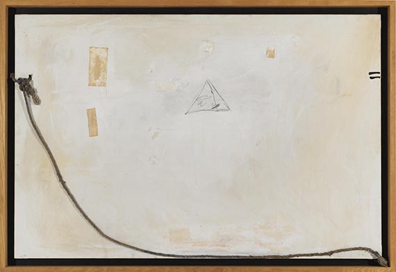 Antoni Tàpies - White, rope and triangle - Cornice
