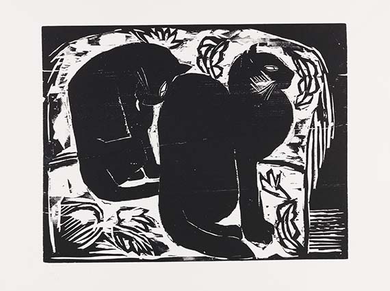 Karl Schmidt-Rottluff - Katzen I