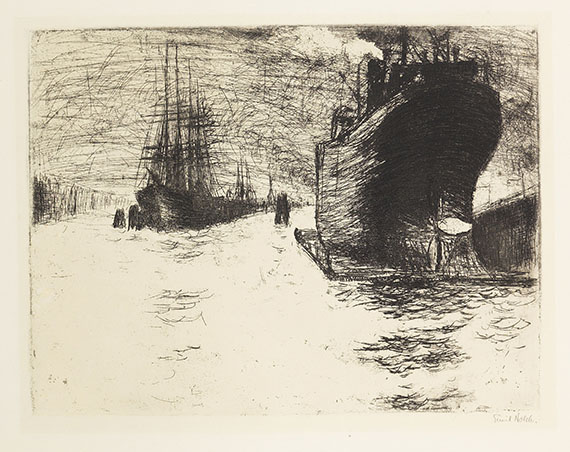 Emil Nolde - Hamburg, Reiherstiegdock