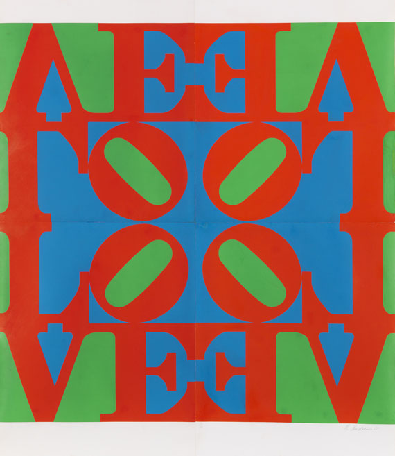 Robert Indiana - LOVE Wall (Love Frieze), 4-teilig