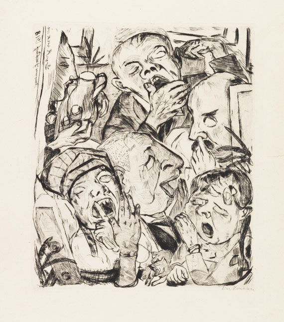 Max Beckmann - Die Gähnenden (aus: Gesichter)