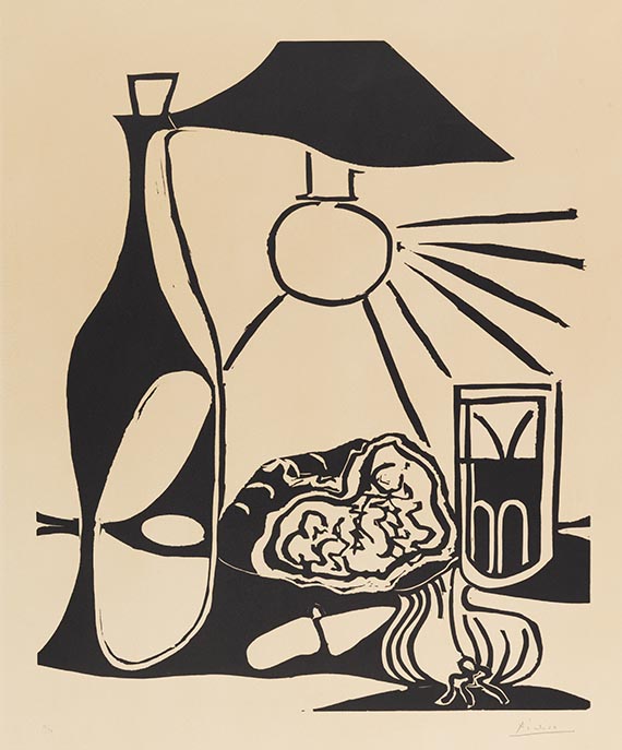 Pablo Picasso - Nature morte au casse-croûte II (Nature morte à la Bouteille)