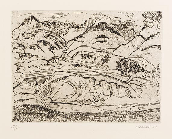 Erich Heckel - Landschaft am Pass