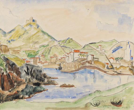 Erich Heckel - Kleiner Hafen (Hafen von Port Vendres)