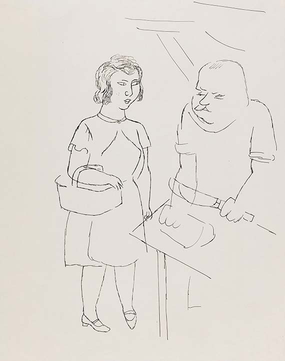 George Grosz - Beim Fleischer