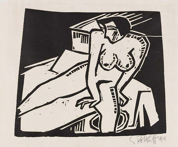 Karl Schmidt-Rottluff - Mädchen auf Sofa