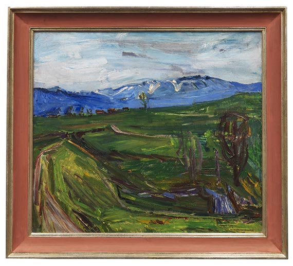 Karl Meisenbach - Frühling im Alpenvorland (bei Uffing am Staffelsee)