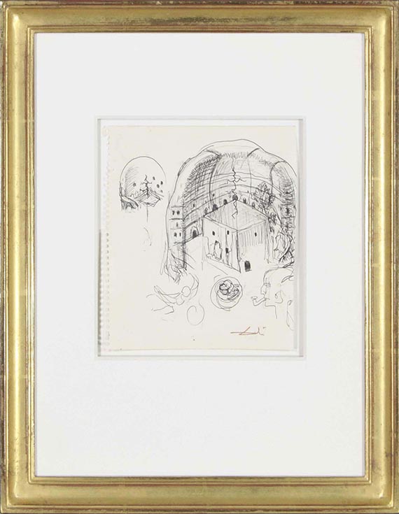 Salvador Dalí - Studien zu: Le crâne de Zurbaran (1956) - Cornice