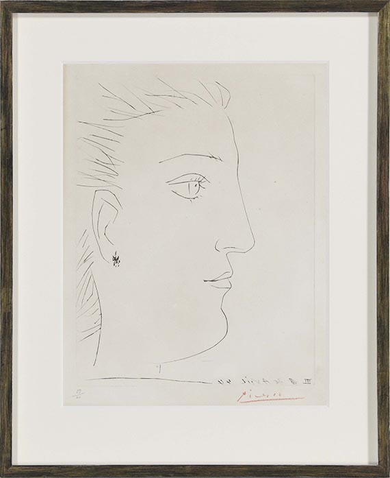 Pablo Picasso - Profil de Femme - Cornice