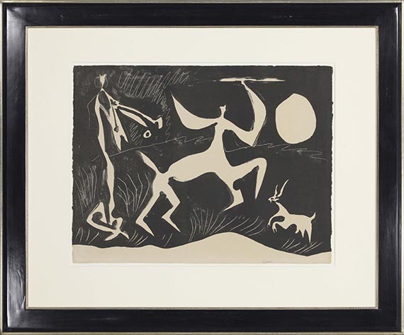 Pablo Picasso - Centaure dansant, fond noir - Cornice