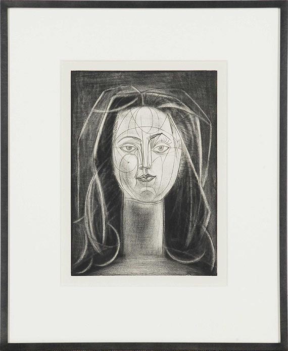 Pablo Picasso - Portrait Francoise au long cou I - Cornice