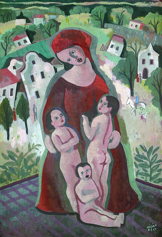 Béla Kádár - Madonna mit Kindern