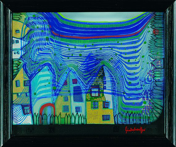 Friedensreich Hundertwasser - Fall in Cloud - fall in fog - fall out