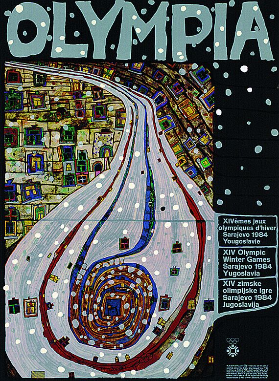 Friedensreich Hundertwasser - Olympische Winterspiele Sarajewo 1984.