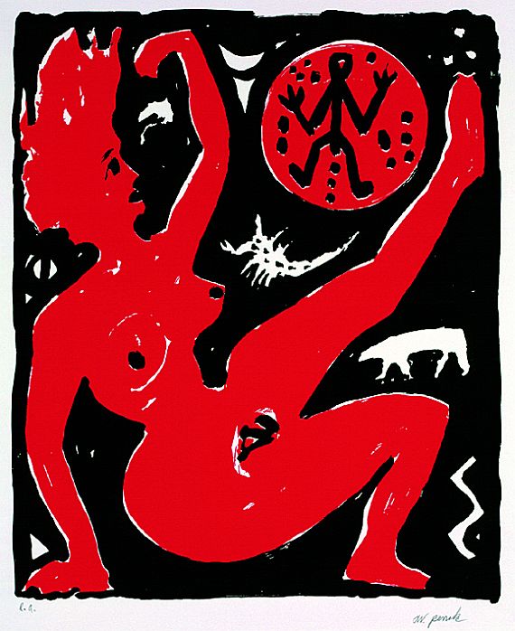 A.R. (d.i. Ralf Winkler) Penck - Roter Akt