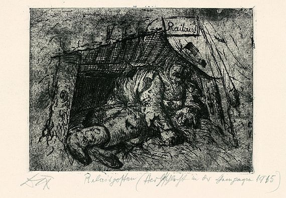 Otto Dix - Relaisposten (Herbstschlacht in der Champagne)