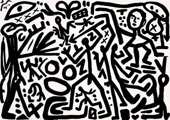 A.R. (d.i. Ralf Winkler) Penck - 2 Bll. Figürliche Kompositionen