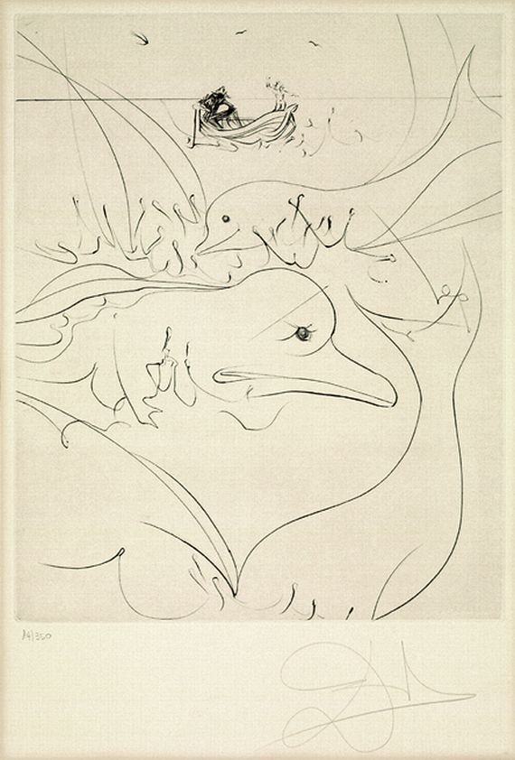Salvador Dalí - 3 Bll.: Der Sturz. Die Apotheose. Delphine