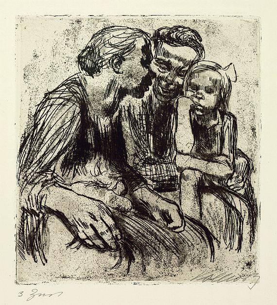 Käthe Kollwitz - Frauen im Gespräch (Schwatzende Frauen)