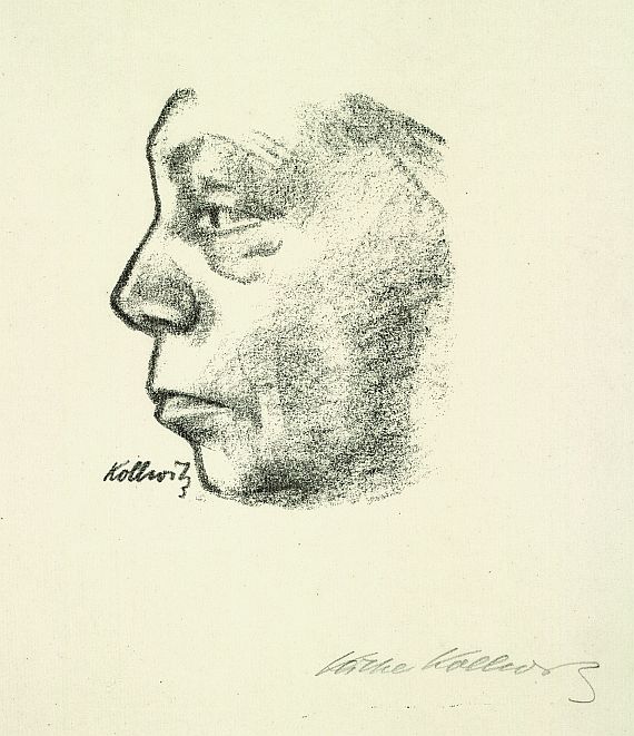 Käthe Kollwitz - Selbstbildnis im Profil