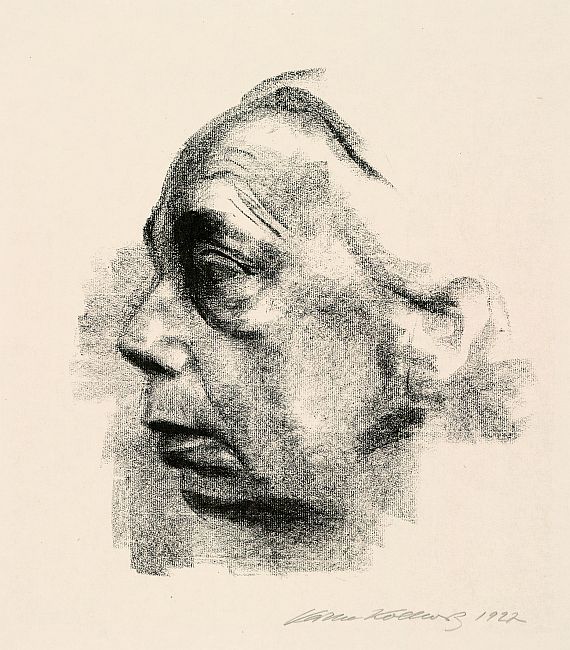 Käthe Kollwitz - Selbstbildnis im Profil