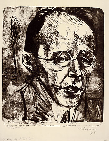 Hermann Max Pechstein - Bildnis Dr. Paul Fechter