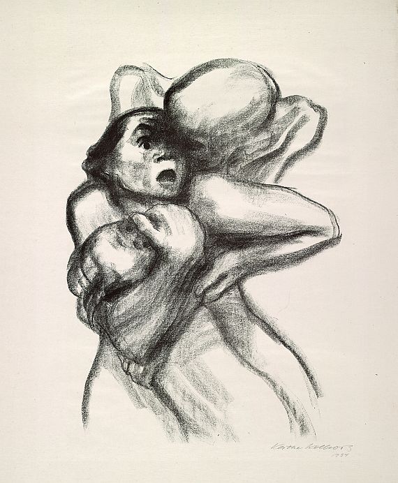 Käthe Kollwitz - Der Tod packt eine Frau