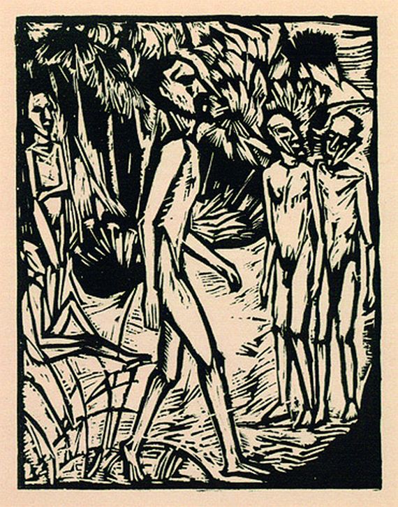 Erich Heckel - Männer am Strand