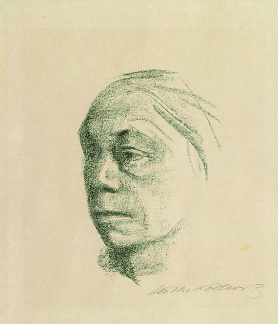 Käthe Kollwitz - Kleines Selbstbildnis nach links, II. Fassung