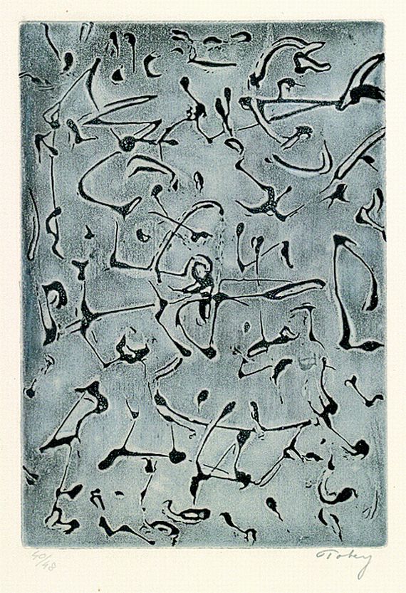 Mark Tobey - 3 Bll.: New Baroque (2). Etude