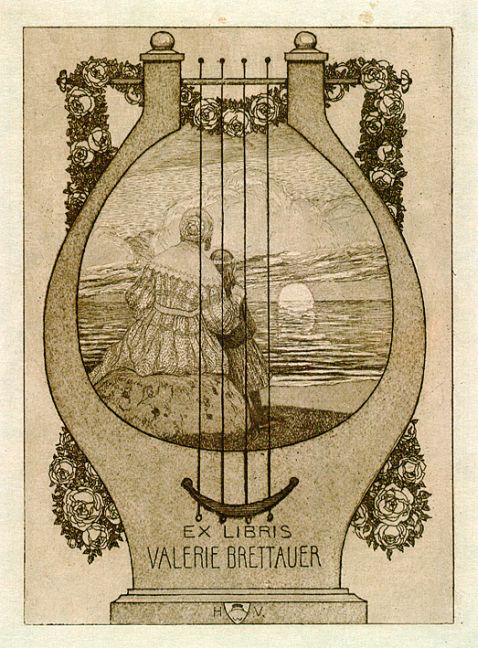 Heinrich Vogeler - Exlibris Valerie Brettauer