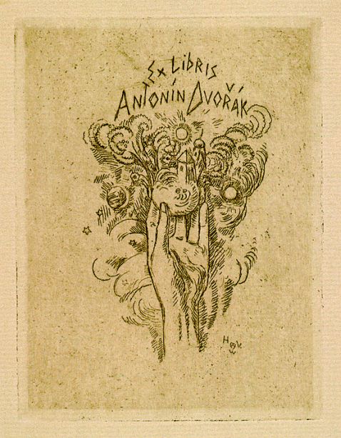 Heinrich Vogeler - Exlibris Antonin Dvorák