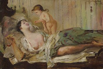 Lovis Corinth - Tändelei, II. Fassung