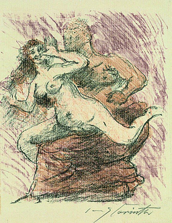 Lovis Corinth - Faun mit nacktem Weib