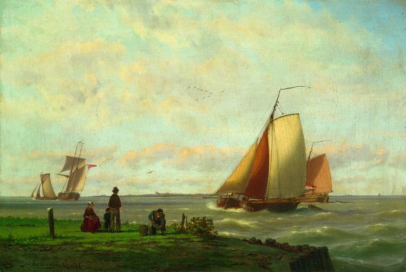 Johannes Herman Barend Koekkoek - Fischer am Meer