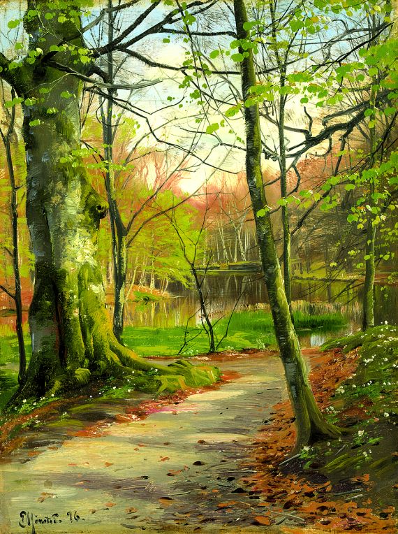 Peder Mork Mønsted - Waldweg am See