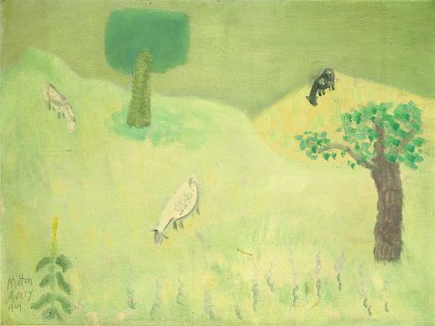 Milton Avery - Cows on the Hillside