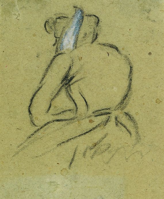 Heinrich Zille - Frau mit Zahnweh