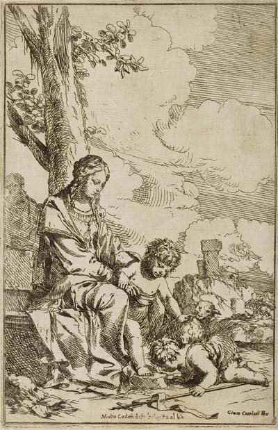 Giulio Carpioni - Die Heilige Familie mit dem Johannesknaben