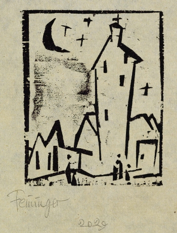 Lyonel Feininger - Kirche mit hohem Turm