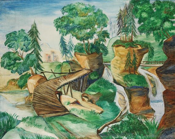 Natalia Sergeevna Goncharova - Passerelle au-dessus d